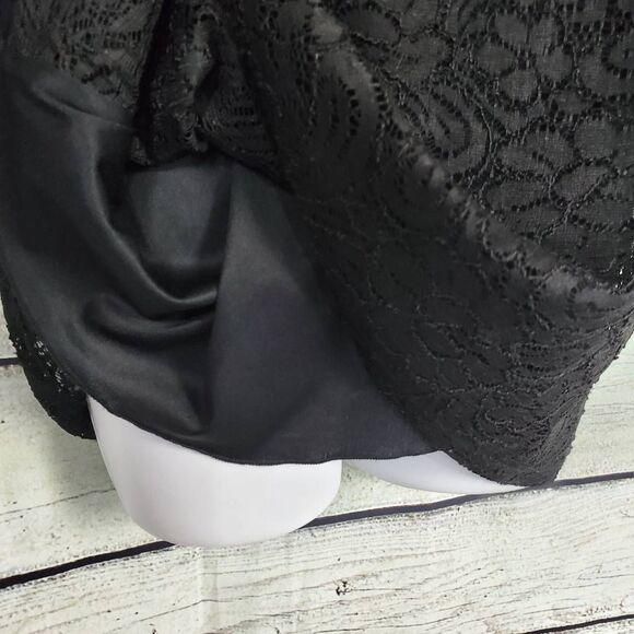 Christopher & Banks Women’s Black Lace Lined Blouse Top XL - Picture 4 of 8